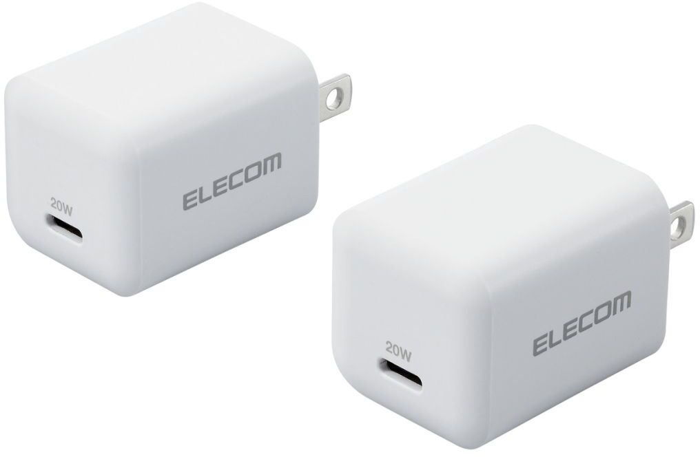 ELECOM GR AC[d/USB[d/USB PD/20W/USB-C1|[g/ŒvO/2Zbg/zCg MPA-ACCP27WH