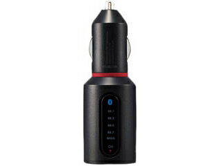 ELECOM エレコム FMトランスミッター Bluetooth/USB2ポート付 3.4A 重低音付 LAT-FMBTB04BK ブラック