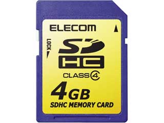 ★3枚、10枚同時購入セットがお買い得！ ELECOM エレコム SDHCメモリーカード クラス4/Class4 4GB MF-FSDH04G