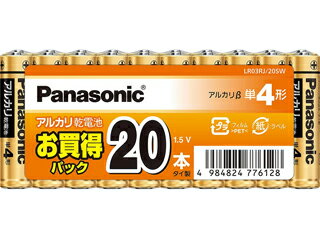Panasonic パナソニック LR03RJ20SW アルカリB 単4 20個 Panasonic パナソニック LR03RJ20SW アルカリB 単4 20個