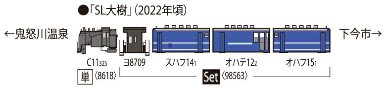 TOMIX トミックス 東武鉄道 14系・ヨ8000形（SL大樹・青色）セット 98563 発売前予約 キャンセル不可