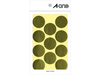 A・one/エーワン 07241 カラーラベル 丸型 径30mm 金 A・one/エーワン 07241 カラーラベル 丸型 径30mm 金