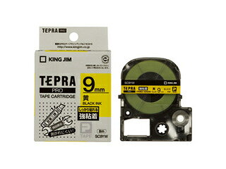 KINGJIM/キングジム SC9YW テプラPRO用テープ 黄・黒文字