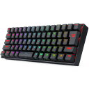 REDRAGON レッドラゴン 有線 コンパクト ゲーミングキーボード 日本語 銀軸 66KEY K630RGB-JPTI ブラック