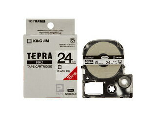 KINGJIM/キングジム SS24KL テプラPRO用テープ ロング白・黒文字