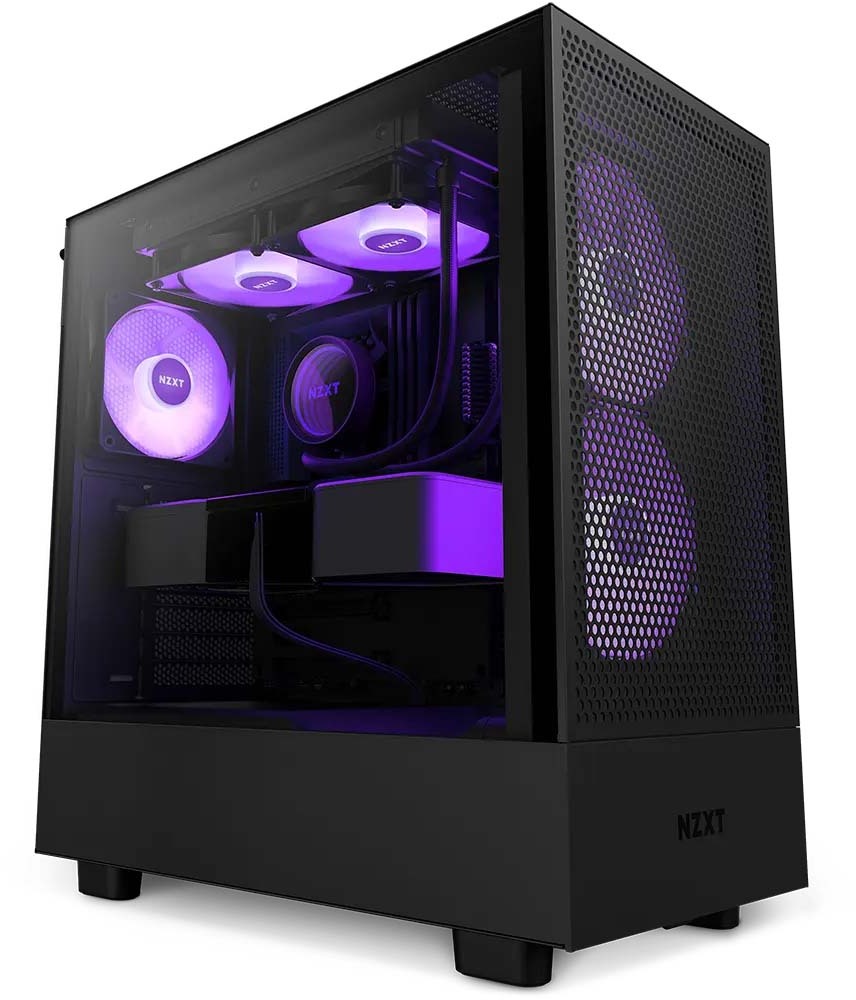 NZXT ミドルタワーケース H5 Flow RGB ブラック CC-H51FB-R1