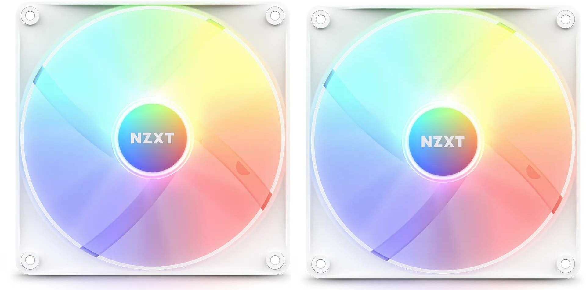 NZXT ケースファン F140 RGB Core Twin Pack 140mm x2パック・ホワイト RF-C14DF-W1