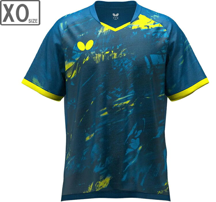 バタフライ Butterfly ペルセード・シャツ 男女兼用 【XOサイズ】 【711/マリン×イエロー】 46550