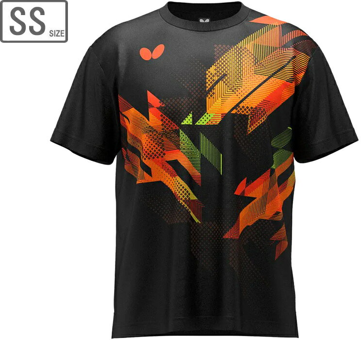 バタフライ Butterfly エニール・Tシャツ 男女兼用 【SSサイズ】 【970/ブラック×オレンジ】 46600