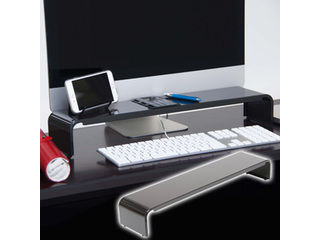 TAKUBO 田窪工業所 PC小物ラック 54cm ブラック PCK-54KM 机上収納 PC台 スチール製 物置メーカー製造 組み立て不要(3)