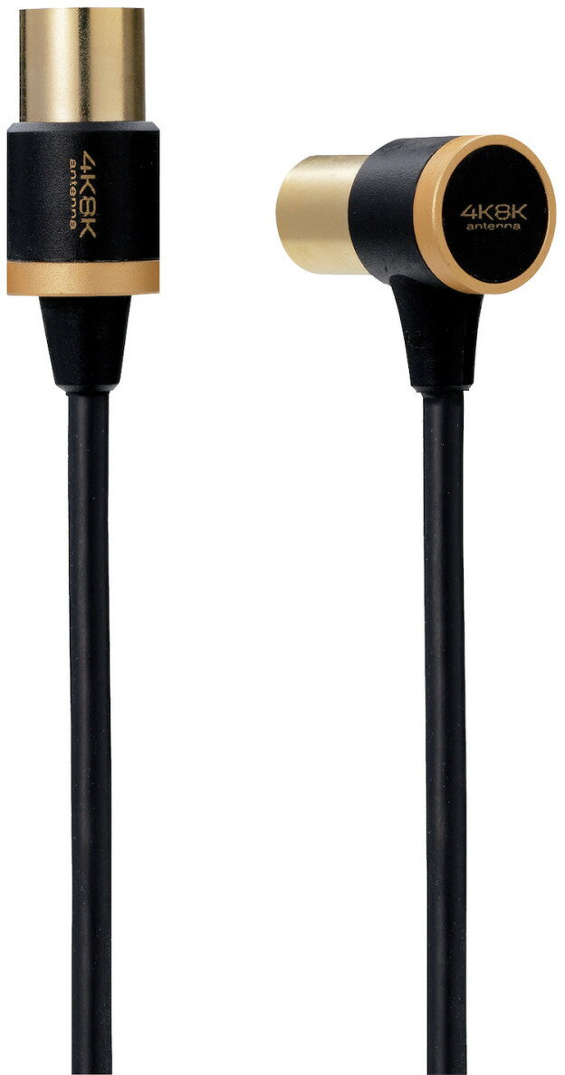 ELECOM エレコム アンテナケーブル/4K8K対応/L-S型/1.0m/ブラック DH-ATLS48K10BK