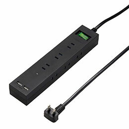 YAZAWA 【6個セット】 YAZAWA 3方向から挿せる9個口USBタップ ブラック H6BK11122UBKX6