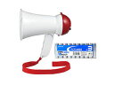 YAZAWA YAZAWA ハンドメガホン ミニ 5W + アルカリ乾電池 単3形10本パックセット Y01HM05WH+HDLR6/1.5V10P