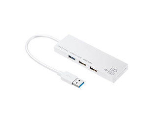 サンワサプライ 【5個セット】 サンワサプライ USB3.1+2.0コンボハブ カードリーダー付き ホワイト USB-3HC316WNX5