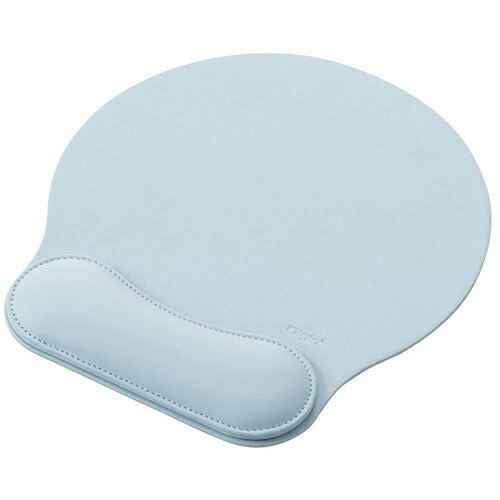 Nakabayashi/ナカバヤシ リストレスト付きPUレザーマウスパッド 【ライトブルー】 MUP-935LB