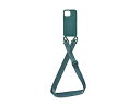 araree PHONECKLACE バンドショルダーストラップ付きシリコンケース for iPhone 14 Pro アーミーグリーン 背面カ