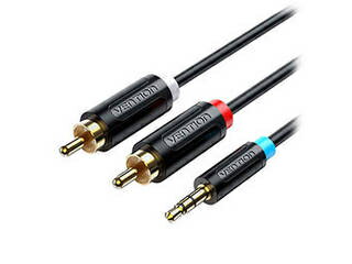 VENTION VENTION 3.5Mm Male to 2-Male RCAアダプターケーブル 10m Black BC-5602