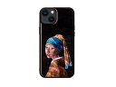 ikins ikins 天然貝ケース for iPhone 14 Plus 真珠の耳飾りの少女 背面カバー型 I23602i14M