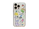 dparks Dparks ソフトクリアケース for iPhone 14 Pro DINO DOODLE 背面カバー型 DS24155i14P
