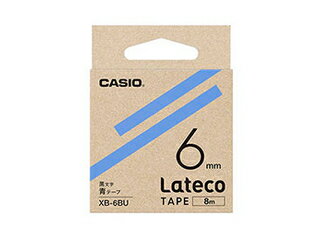 カシオ計算機 【5個セット】 カシオ計算機 Lateco 詰め替え用テープ 6mm 青テープ 黒文字 XB-6BUX5