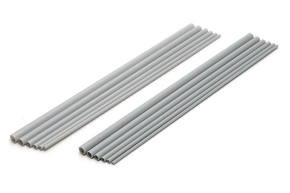 Wave ウェーブ プラ=パイプ【グレー】肉厚　外径4.0mm 5本入 OM-542