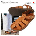 オーガニックハンドルーム organichandloom 【ユニセックス】グルカ GURKHA 【ブラウン】【23.0cm】OH002200 日本製 本革 サンダル