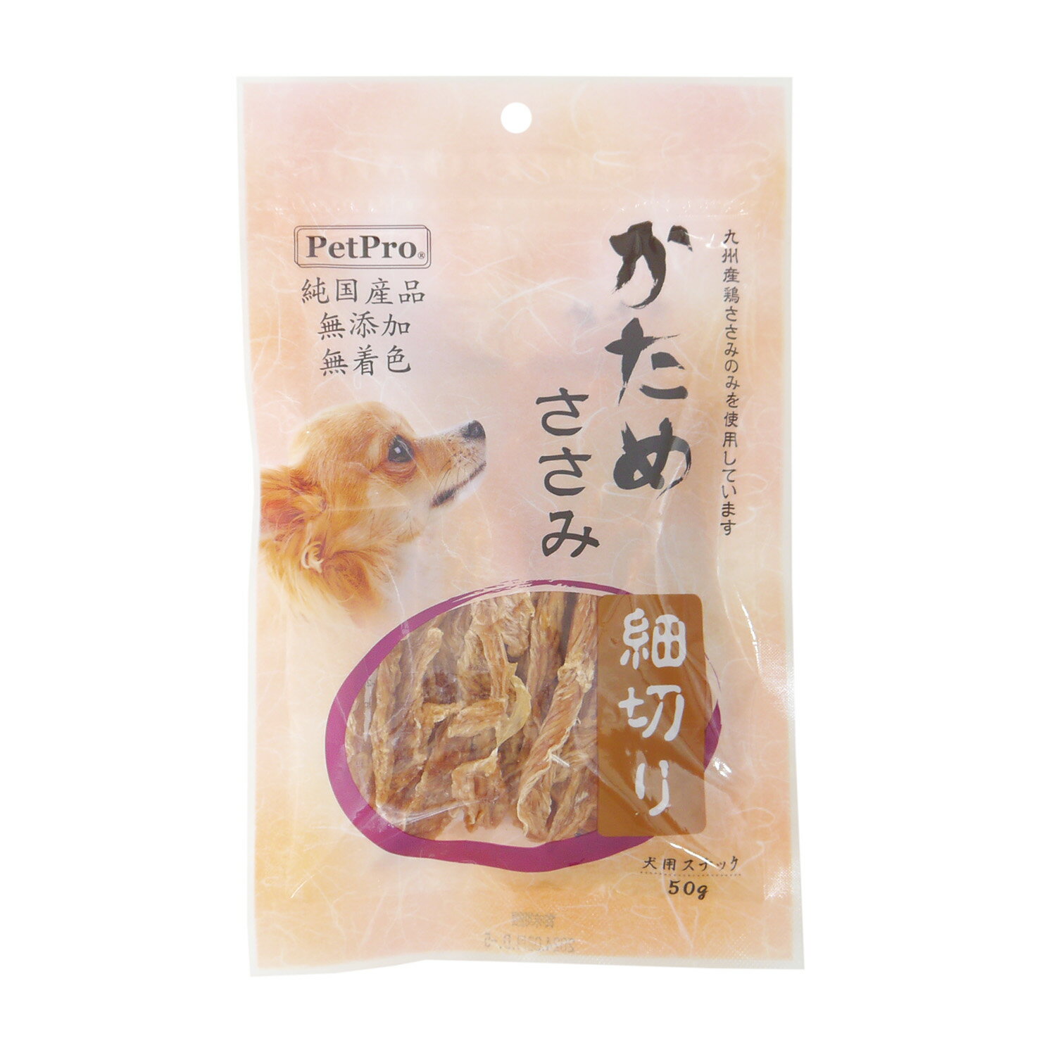 PetProJapan ペットプロジャパン ペットプロ 純国産かためささみ細切り 50g