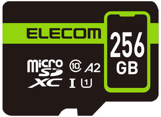 ELECOM エレコム MicroSDXCカード/データ復旧サービス2年付/UHS-I U1 90MB/s 256GB MF-SP256GU11A2R
