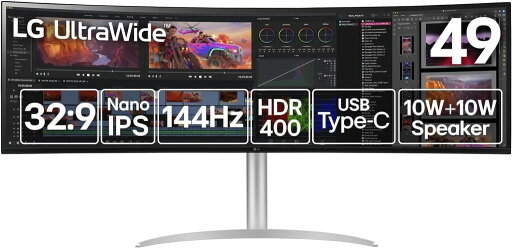 LG Electronics Japan 49インチウルトラワイド液晶ディスプレイ 曲面 (5120x1440/IPS/チルト/高さ調節/3年保証) 49WQ95C-W 納期2〜3週間 LG Electronics Japan 49インチウルトラワイド液晶ディスプレイ 曲面 (5120x1440/IPS/チルト/高さ調節/3年保証) 49WQ95C-W 納期2〜3週間