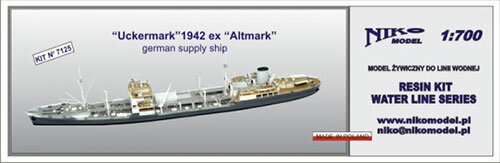ポーランド・ニコモデル社 1/700 PN07125 独海軍・高速補給艦ウッカーマルク1942・旧アルトマルク
