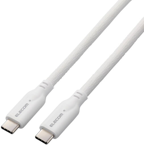 ELECOM エレコム USB Type-C to USB Type-Cケーブル/USB10Gbps/100W対応/シリコンメッシュ/1.0m/ホワイト MPA-CC1GSM10WH ELECOM エレコム USB Type-C to USB Type-Cケーブル/USB10Gbps/100W対応/シリコンメッシュ/1.0m/ホワイト MPA-CC1GSM10WH