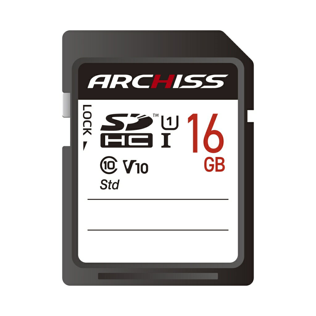 ARCHISITE アーキサイト ARCHISS SDHCカード 16GB UHS-1 Class10 AS-016GSD-SU1