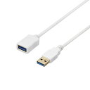 BUFFALO バッファロー USB3.2Gen1 延長用 A-A スリム 1m ホワイト BU3AAS10WH(2)