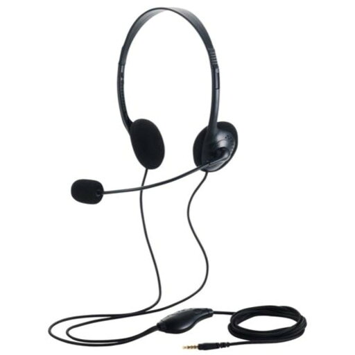 ELECOM エレコム 有線ヘッドセット/両耳オーバーヘッド/小型/4極/1.8m/ブラック HS-HP14STBK ELECOM エレコム 有線ヘッドセット/両耳オーバーヘッド/小型/4極/1.8m/ブラック HS-HP14STBK