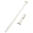 ELECOM エレコム Apple Watch 41/40/38mm/バンド/ソフトレザー/2重巻きスリムタイプ/&me/オフホワイト AW-41BDLWJWH