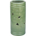 陶器傘立て 緑 K-4014