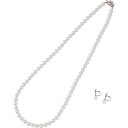 ★★★ユキコハナイ パールロングネックレス・イヤリングセット ホワイト A-YHYS221065WT 【代引不可】【沖縄県及び離島には配送できません】