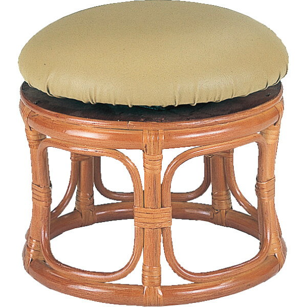 籐回転スツールロータイプ R5S60 【代引不可】【沖縄県及び離島には配送できません】