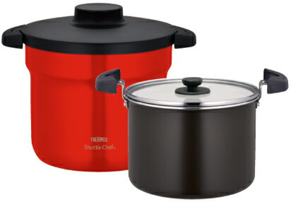 THERMOS サーモス KBJ-4502-UR(アーバンレッド) 真空保温調理器シャトルシェフ 4.3L(4〜6人用) THERMOS サーモス KBJ-4502-UR(アーバンレッド) 真空保温調理器シャトルシェフ 4.3L(4〜6人用)