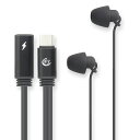 FSC FS-CSSLPJY-BK 充電しながら音楽が聴けるType-C寝ながらイヤホン ブラック