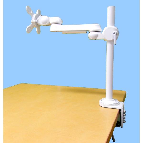 モダンソリッド 水平多関節アーム(クランプ取付)ホワイトモデル LA-51SC-6Q-WH