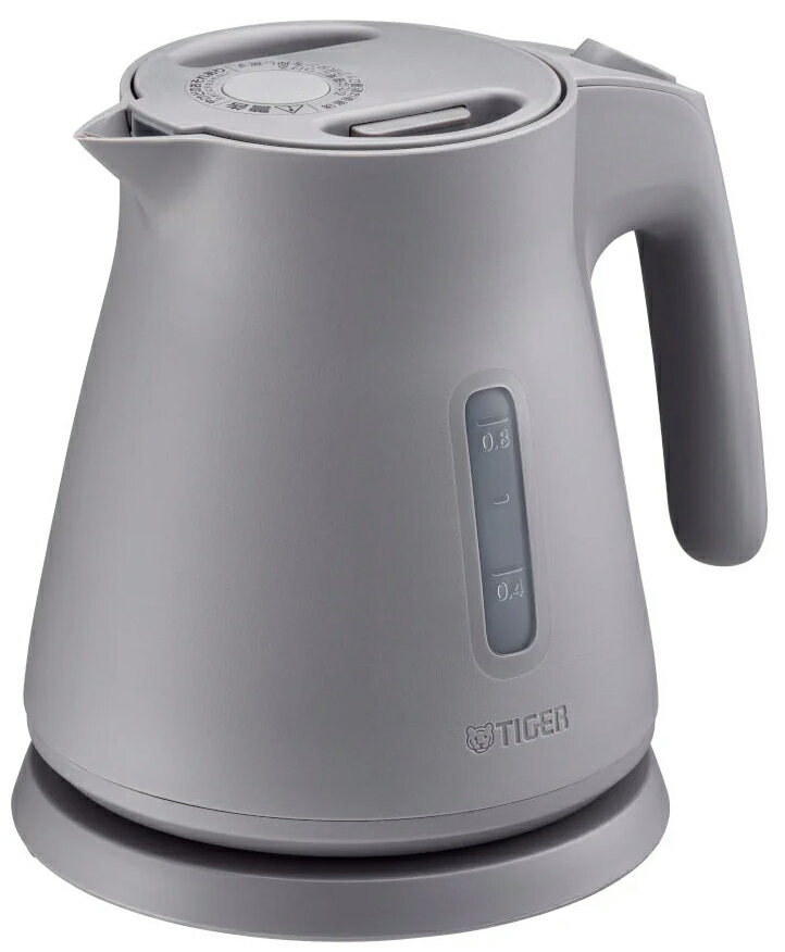 TIGER タイガー魔法瓶 PCS-A080-HA(アッシュグレー)　電気ケトル 0.8L 毎日使いやすい！スピード沸とう..