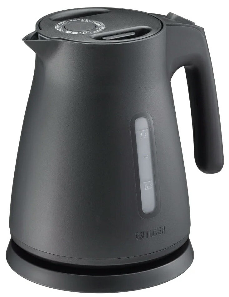 TIGER タイガー魔法瓶 PCS-A100-K(ブラック)　電気ケトル 1L 毎日使いやすい！スピード沸とう！カップ1..