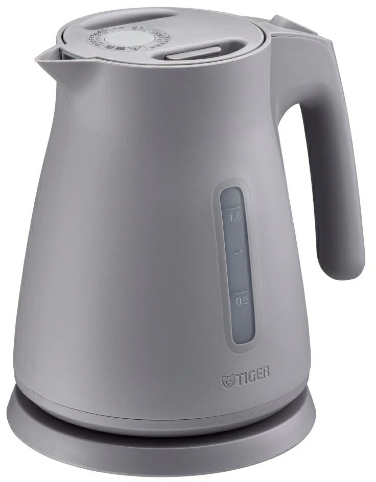 TIGER タイガー魔法瓶 PCS-A100-HA(アッシュグレー)　電気ケトル 1L 毎日使いやすい！スピード沸とう！..