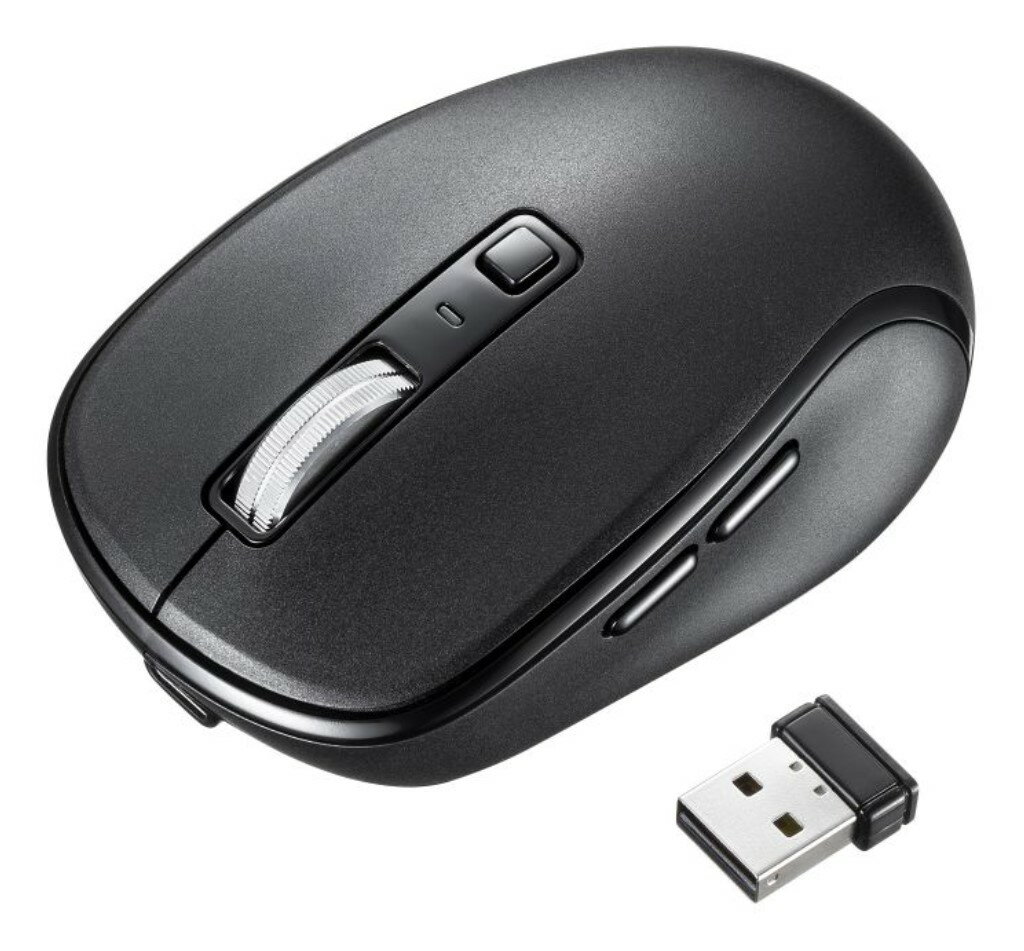 サンワサプライ 静音Bluetoothワイヤレスマウス(充電式・5ボタン) MA-WBBS519BK