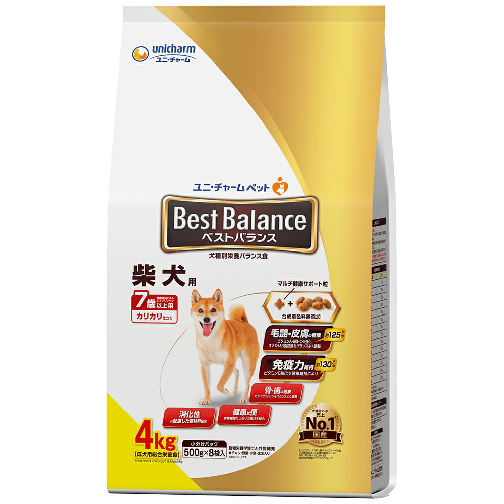 unicharm ユニ・チャーム ベストバランス カリカリ仕立て 柴犬用 7歳以上用 4kg