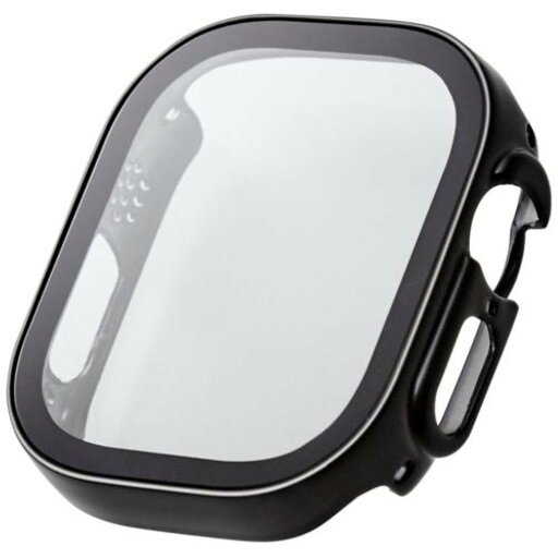 ELECOM エレコム AW-23CFCGEBK Apple Watch 49mm/フルカバーケース/プレミアムガラス/高透明/防水/ブラック ELECOM エレコム AW-23CFCGEBK Apple Watch 49mm/フルカバーケース/プレミアムガラス/高透明/防水/ブラック
