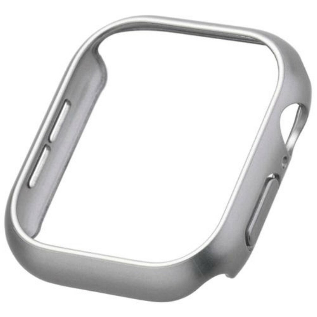 ELECOM エレコム AW-24ABPPMSV Apple Watch 46mm/ハードバンパー/メタリック/シルバー