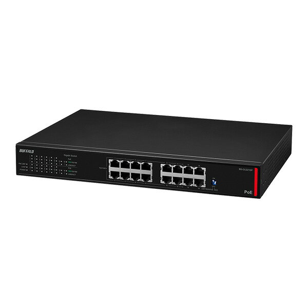 BUFFALO バッファロー 法人向け レイヤー2 Giga アンマネージPoEスイッチ 16ポート 最長5年保証 BS-GU2216P 単品購入のみ可(同一商品であれば複数購入可) クレジットカード決済 代金引換決済のみ