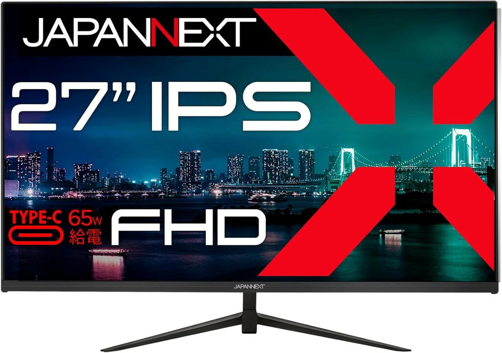 JAPANNEXT ジャパンネクスト フルHD対応 27型液晶ディスプレイ(IPS/HDMI/Type-C 65W給電/スピーカー/チルト/非光沢) JN-IPS27FHD-C65W 単品購入のみ可（同一商品であれば複数購入可） クレジットカード 代金引換決済のみ